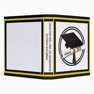Cap Diploma Class of 2026 Graduation 3 Ring Binder