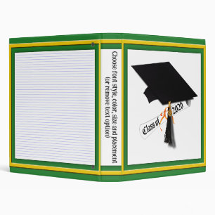 Cap Diploma Class of 2026 Graduation 3 Ring Binder