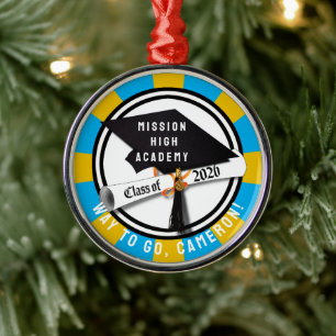 Cap Diploma Class of 2026 Graduation Metal Ornament