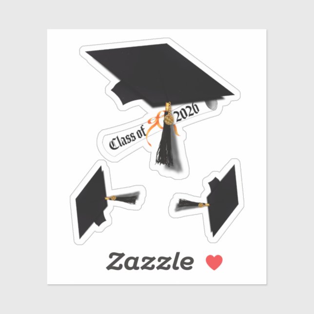 Cap Diploma Class of 2026 Graduation Sticker (Sheet)