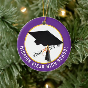 Cap Diploma Class of 2026 Photo Graduation Ceramic Ornament