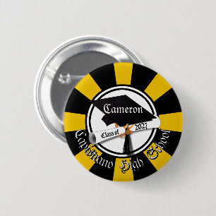 Cap Diploma Class of 2027 Graduation Button