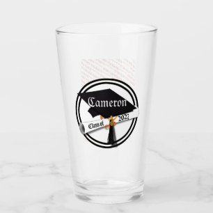 Cap Diploma Class of 2027 Photo Graduation Glass