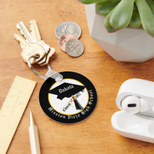 Cap Diploma Class of 2027 Photo Graduation Keychain