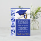 Cap & Diploma, Royal Blue/Gold Graduation
