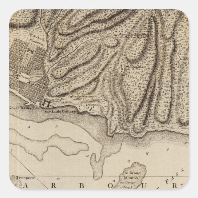 Cap Francois Square Sticker (Front)