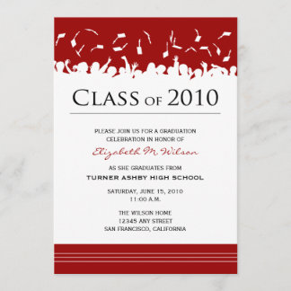Cap & Gown 2011 Graduation Announcement (red)