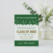 Cap & Gown Class Reunion Save-the-Date Postcard (Standing Front)