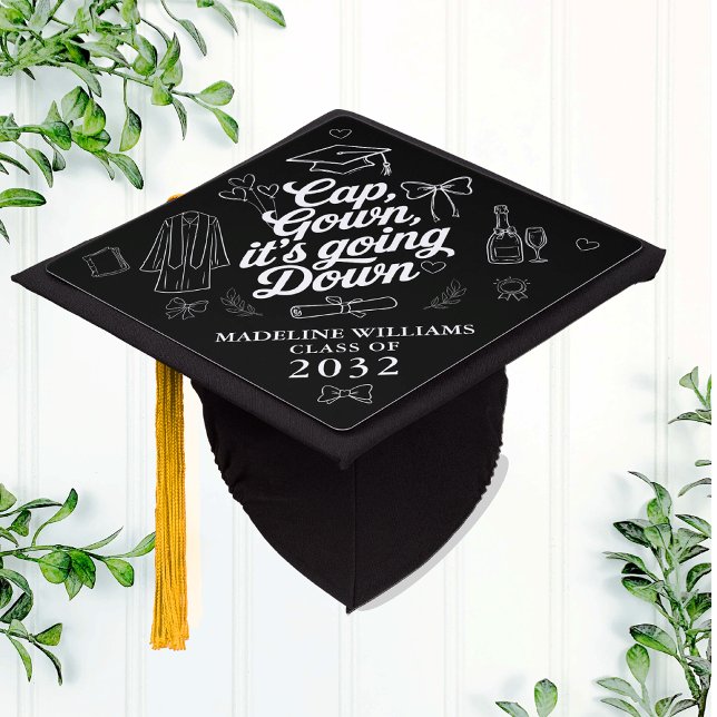 Cap Gown It's Going Down Graduation Cap Topper (Creator Uploaded)