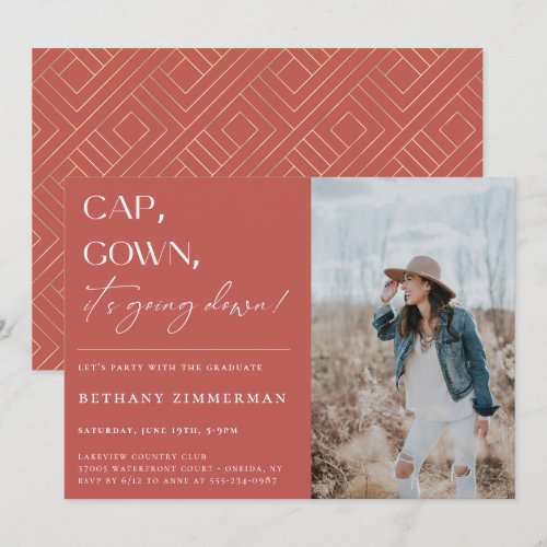 Cap Gown It's Going Down Graduation Party