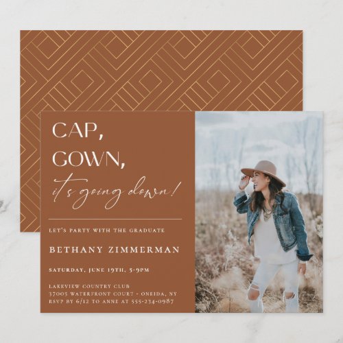 Cap Gown It's Going Down Graduation Party