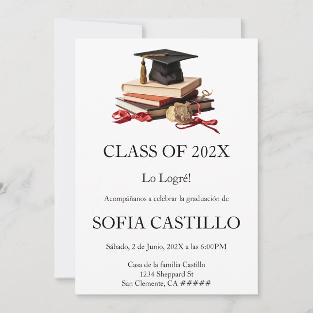 cap graduation invite (Front)