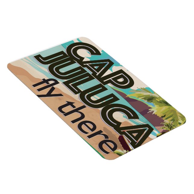 Cap Juluca Anguilla Vintage vacation Poster Magnet (Right Side)