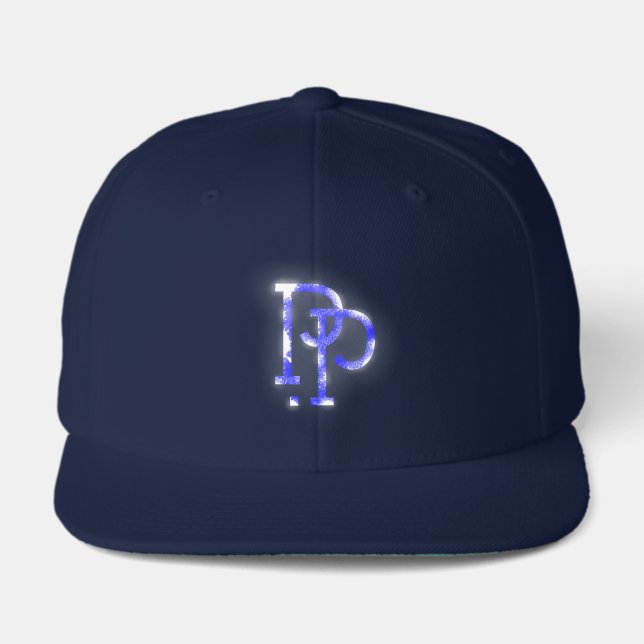 Cap Letter P logo Design (Blue)  (Front)
