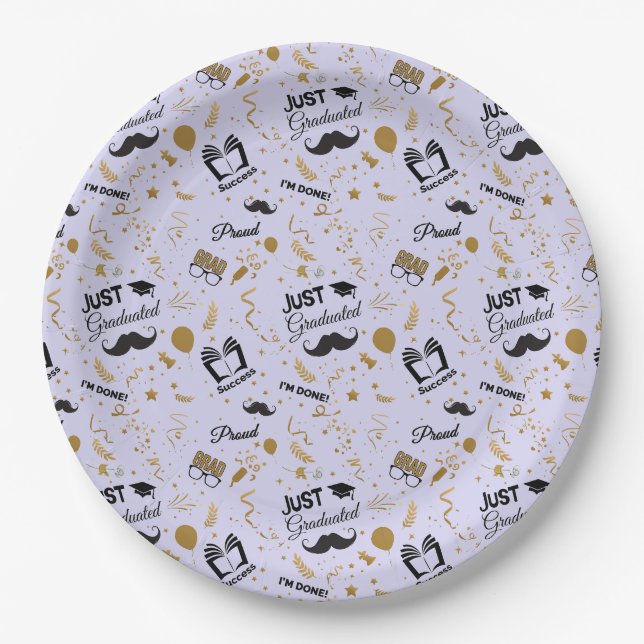 Cap Off the Celebration! Paper Plates (Front)