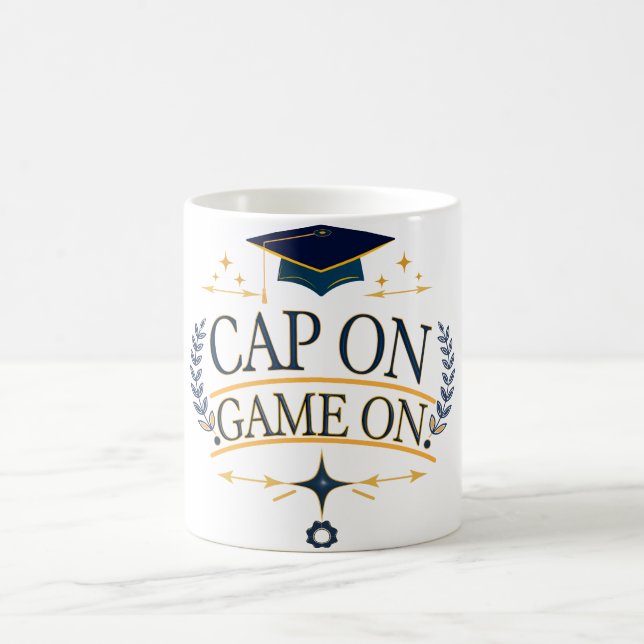 Cap On Game On Graduation Mug (Center)