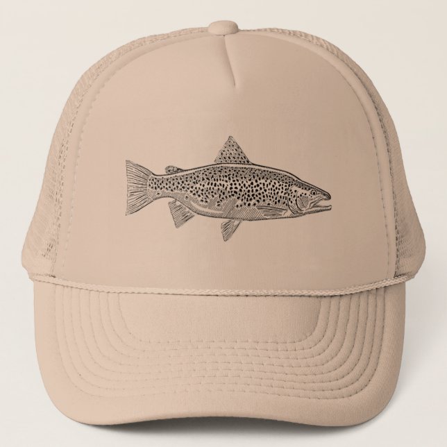 Cap Trucker Full Fario Trout (Front)