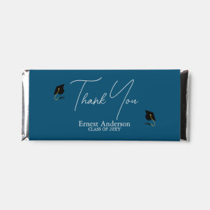 Cap Typography Elegant Modern Graduation Thank You Hershey Bar Favors
