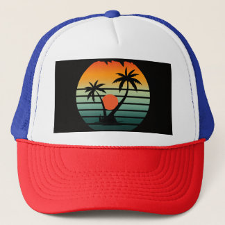 Cap with sun and tree design that looks very attra