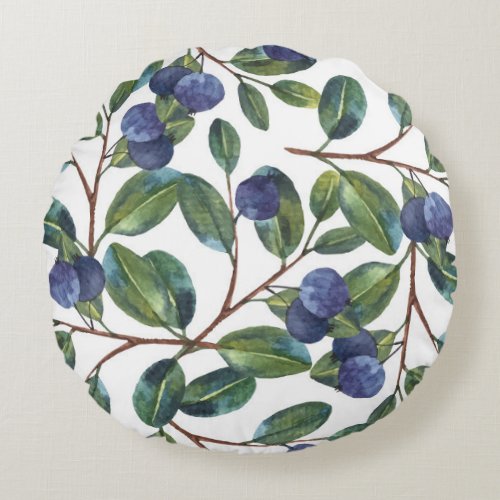 Capa de almofada com plantas decorativas round pillow