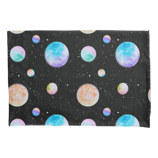 Capa de Travesseiro Linha Galáxia de Tinta Pillow Case (Front)