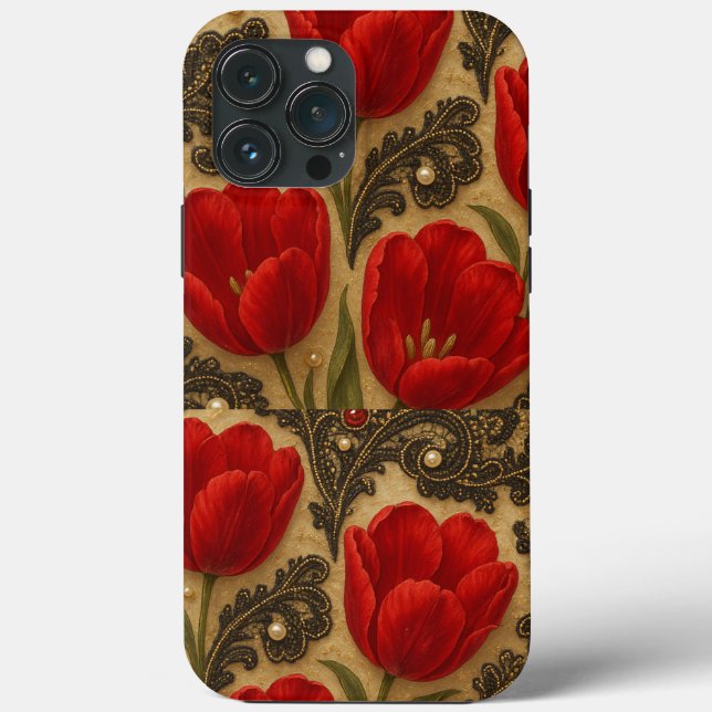 Capa para celular Tulipas e Renda  DESIGN  Case-Mate iPhone Case (Back)
