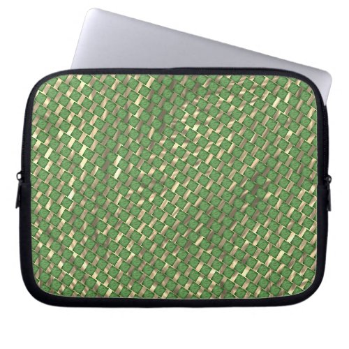 Capa para laptop torto Verde e marrom placas Laptop Sleeve