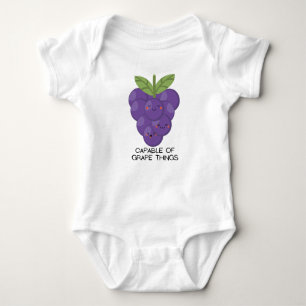 Capable of grape things - cute and funny clothes baby bodysuit