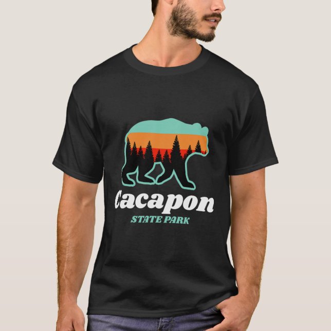 Capacon State Park West Virginia Bear Summer  T-Shirt (Front)