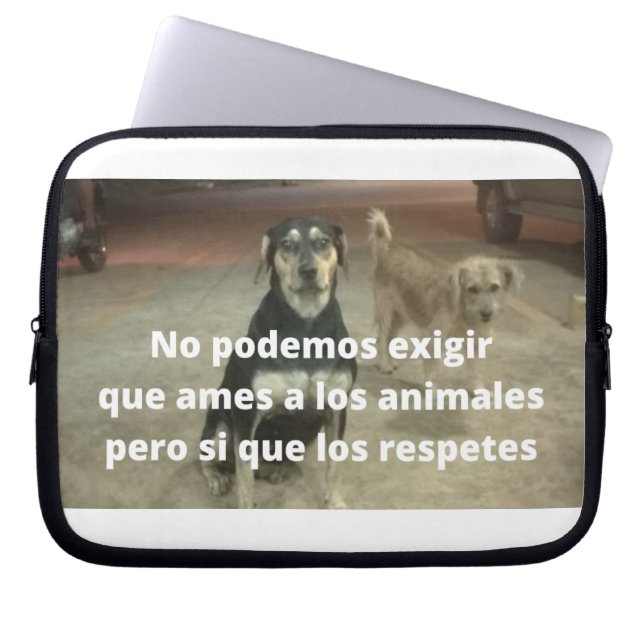 Capas para laptops respeto a los animales laptop sleeve (Front)