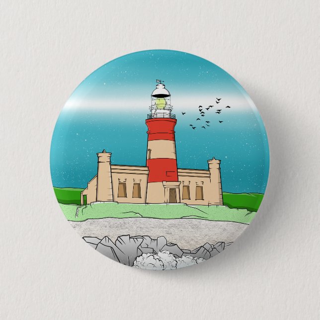 Cape Agulhas Lighthouse Button (Front)