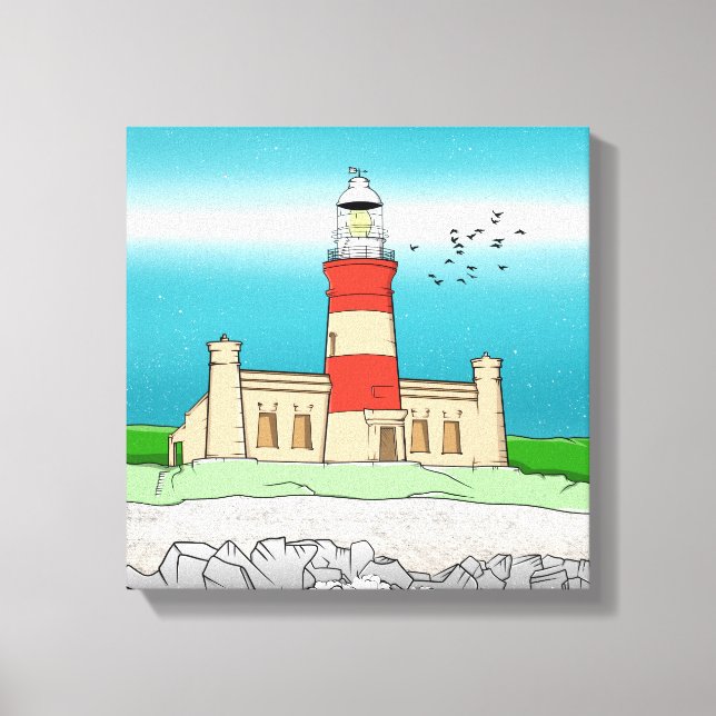 Cape Agulhas Lighthouse Canvas Print (Front)