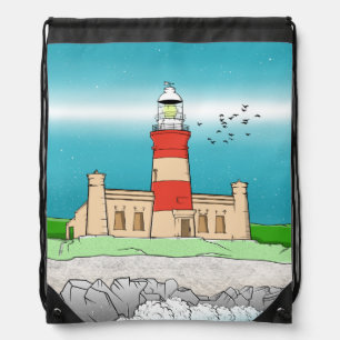 Cape Agulhas Lighthouse Drawstring Bag