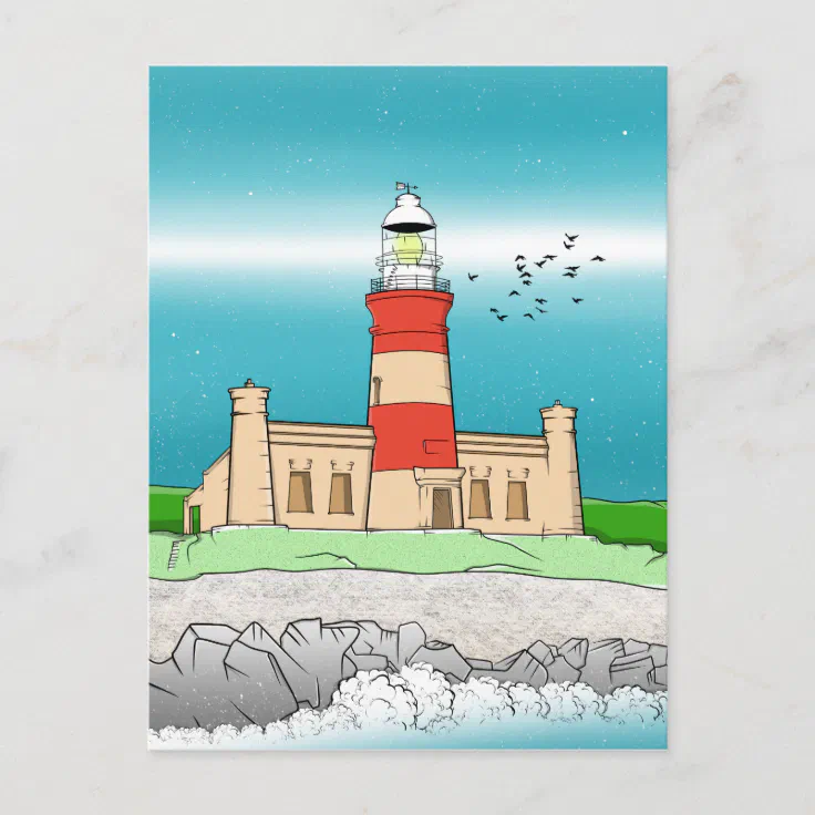 Cape Agulhas Lighthouse Postcard | Zazzle