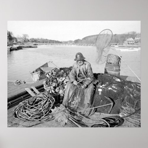 Cape Ann Fisherman 1905 Vintage Photo Poster