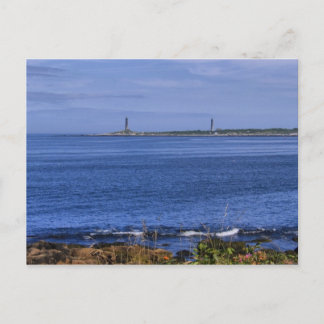 Cape Ann Twin Lighthouses-Postcard Postcard