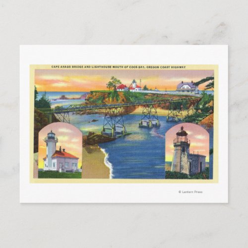Cape Arago Bridge and Lighthouse Mouth Postcard