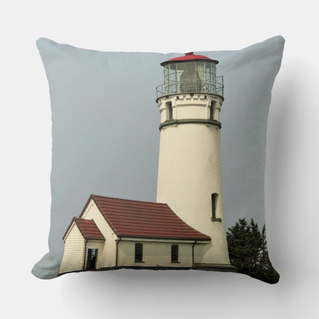 Cape Blanco Lighthouse, OR Throw Pillow (Front)