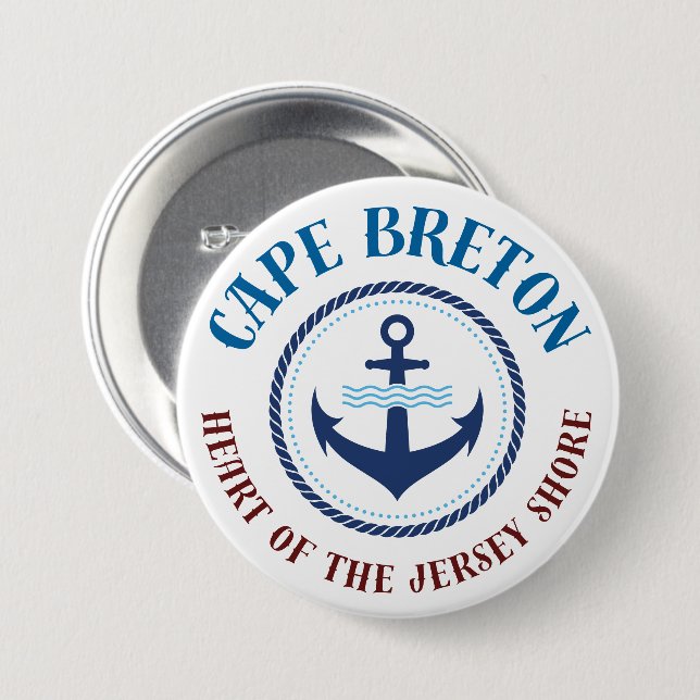 Cape Breton Heart of the Jersey Shore Button (Front & Back)