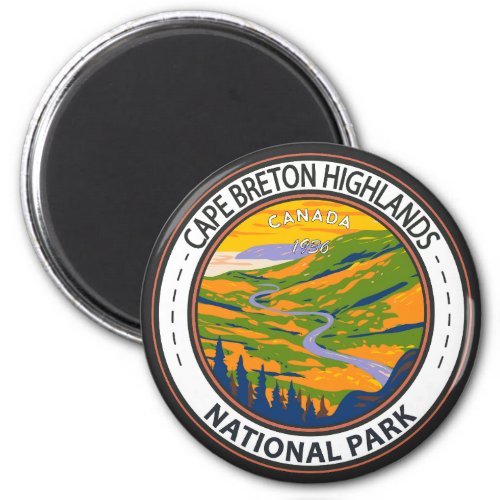 Cape Breton Highlands National Park Canada Badge Magnet