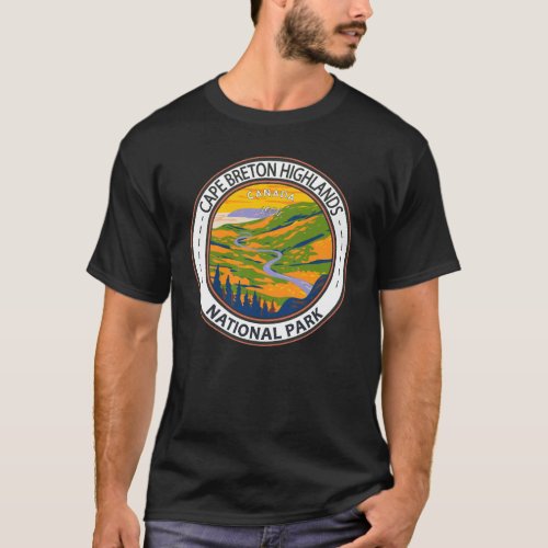Cape Breton Highlands National Park Canada Badge T_Shirt