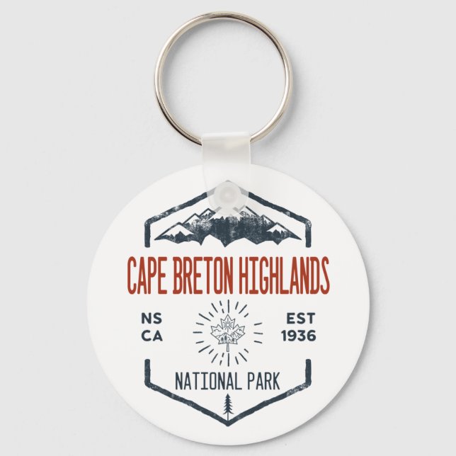 Cape Breton Highlands National Park Canada  Keychain (Front)