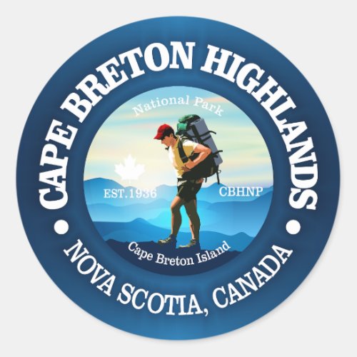 Cape Breton Highlands NP C Classic Round Sticker