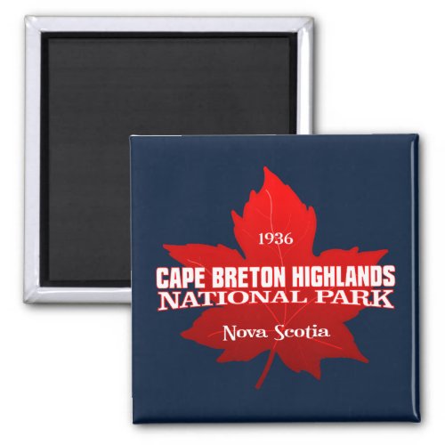 Cape Breton Highlands NP maple leaf Magnet