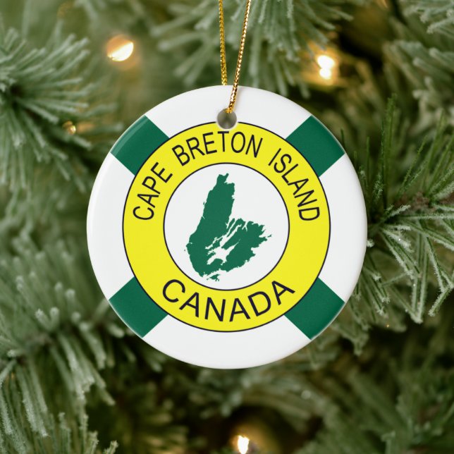 Cape Breton Island Flag (unofficial), Nova Scotia Ceramic Ornament (Tree)