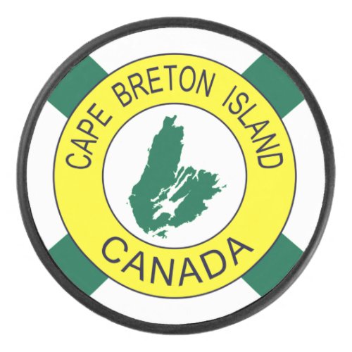 Cape Breton Island Flag unofficial Nova Scotia Hockey Puck