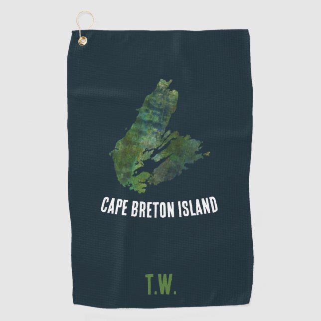 Cape Breton Island Golf Towel - Custom Initials (Front)