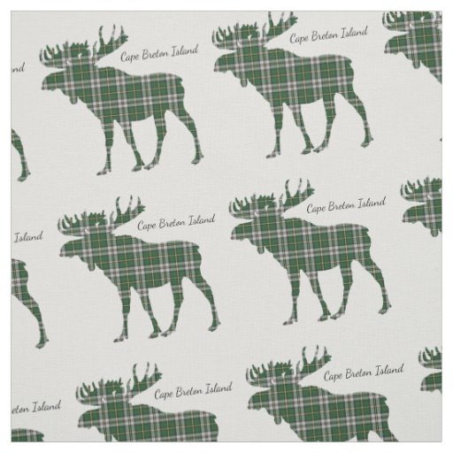 Cape Breton Island moose tartan fabric