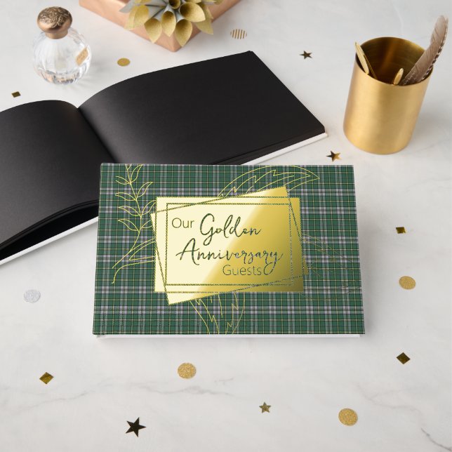 Cape Breton Island Provincial Tartan Foil Guest Book (Front Open)