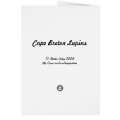 Cape Breton Lupins Cards (Back)